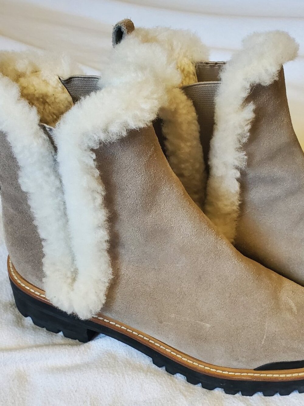 Marc Fisher LTD Iggie Fawn Suede Faux Fur Booties